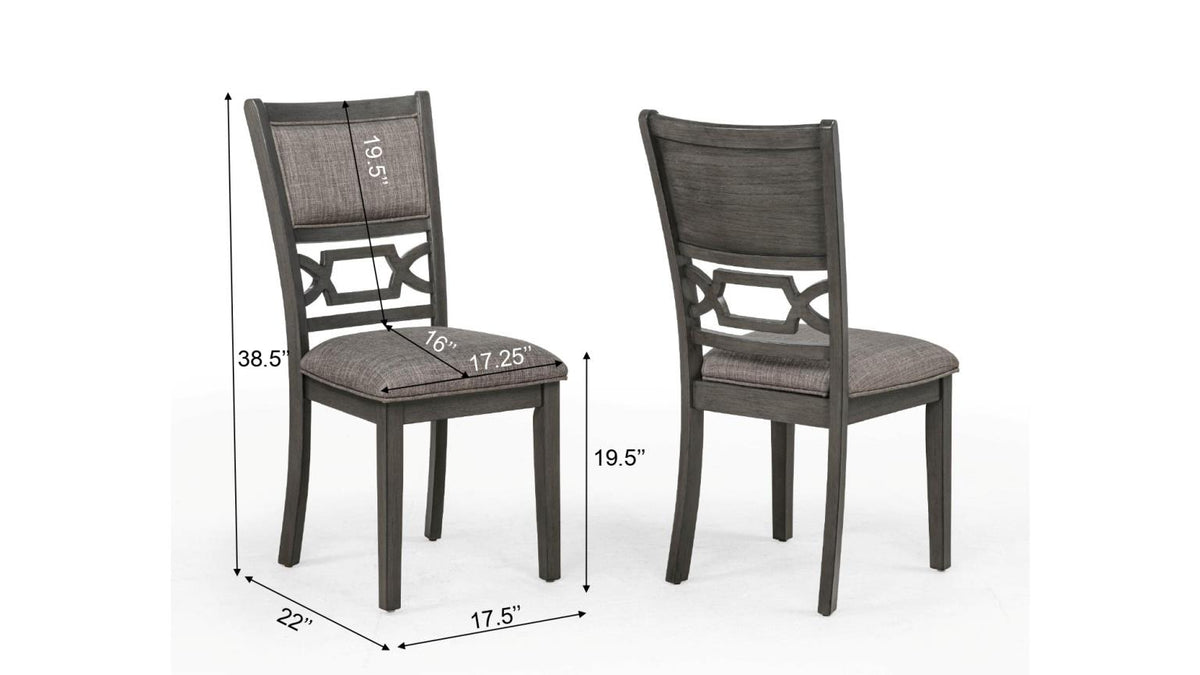 Bruno Grey Reclining Dining Set - Grey