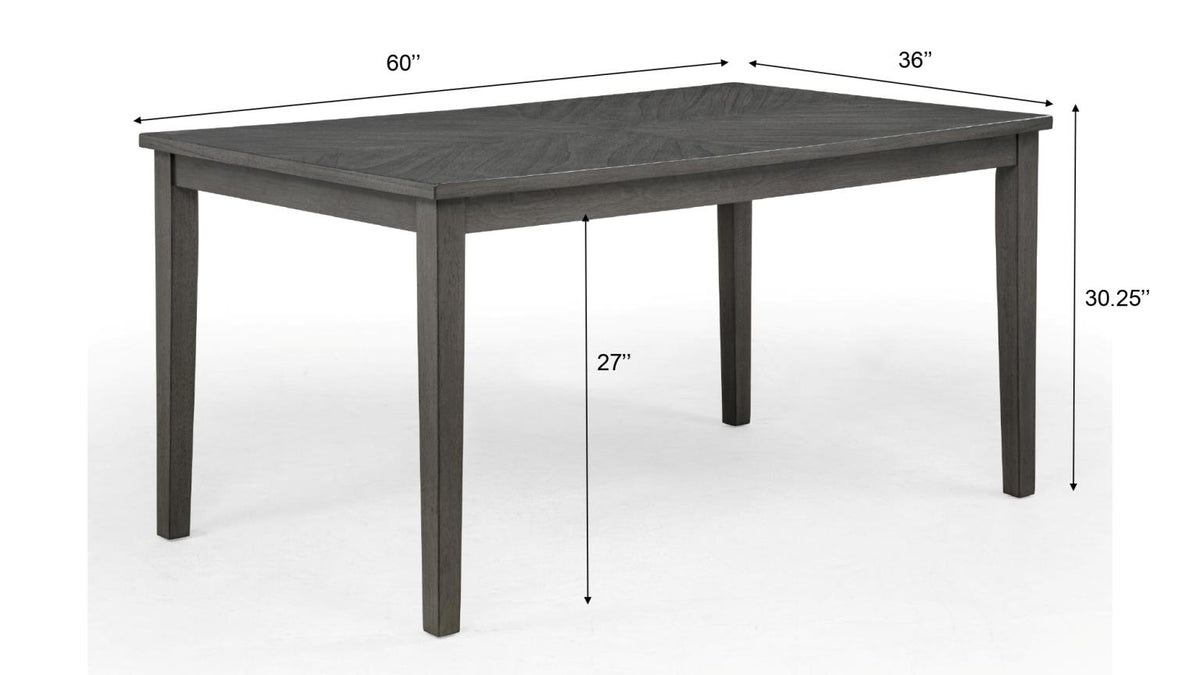 Bruno Grey Reclining Dining Set - Grey