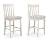 Koen Off White / Brown Top Square Dining Set - Off White / Brown