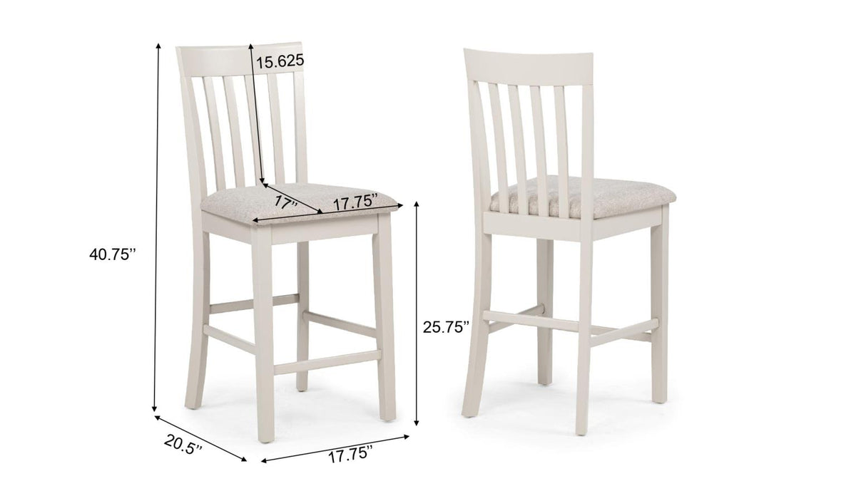 Koen Off White / Brown Top Square Dining Set - Off White / Brown