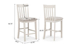 Koen Off White / Brown Top Square Dining Set - Off White / Brown