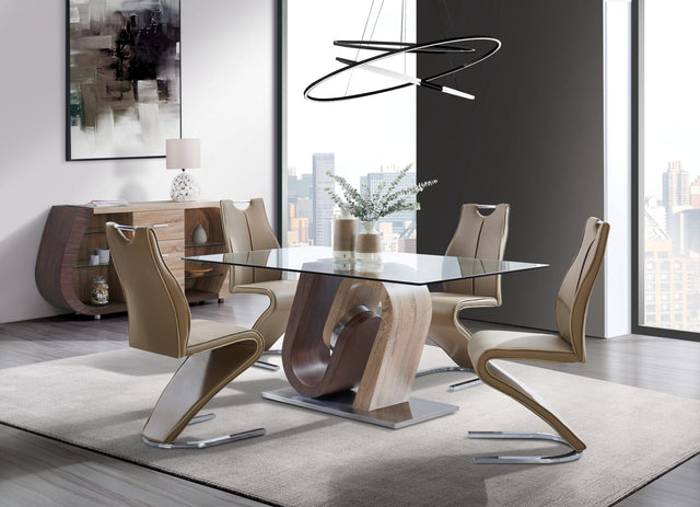 D4126N Dining Table and 8 Dining Chairs