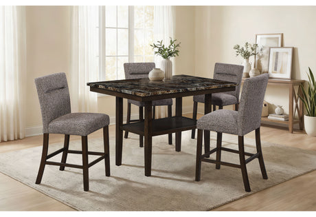D4355 Brown Bar Table with 8 Bar Stools