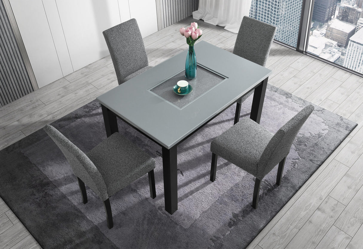 D8112 Dining Table with 4 D8112 Dining Chairs
