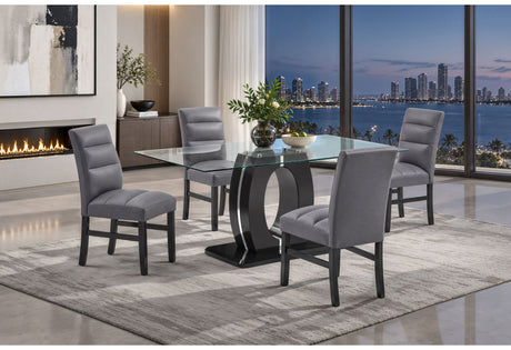 D895 Dining Table with 4 D895 Dining Chairs