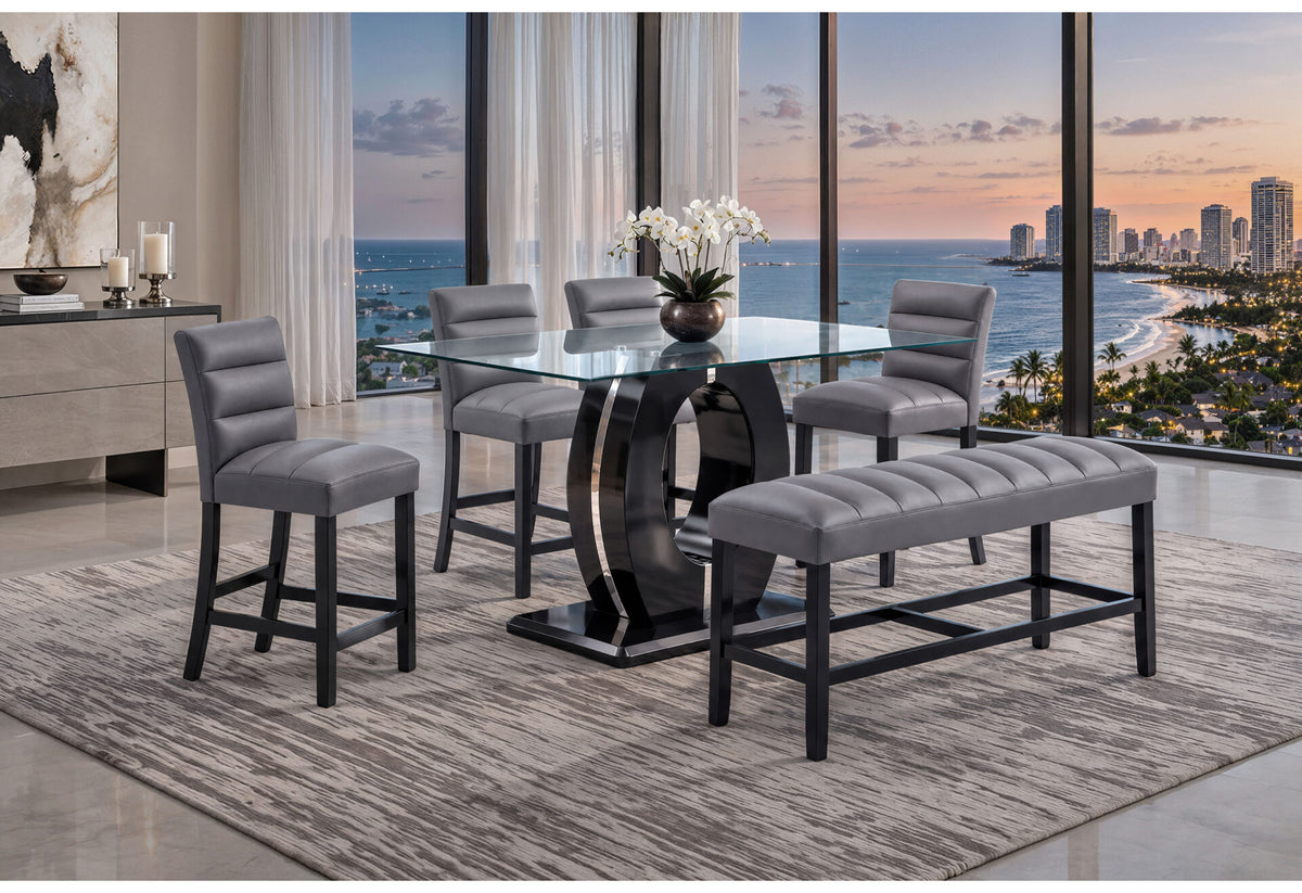 D895 Bar Table with 4 D895 Bar Stools