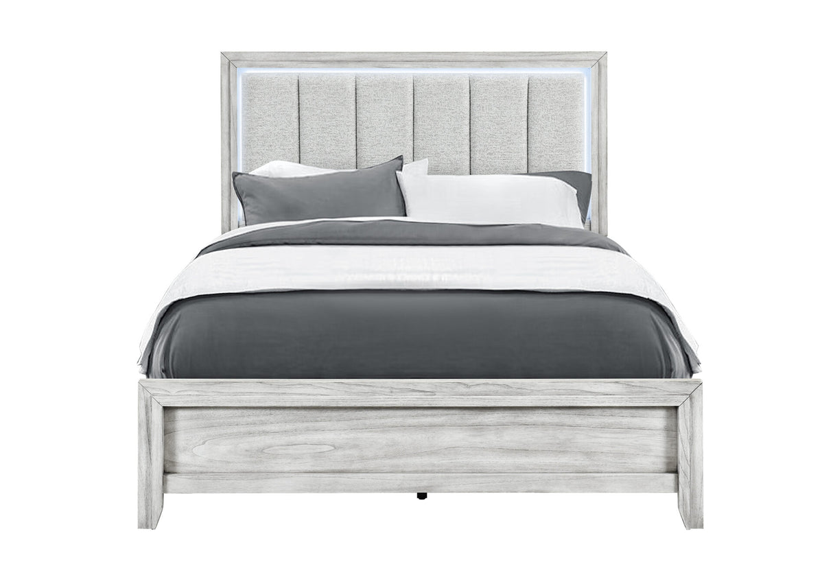 Elsie Grey Full Bed with LED