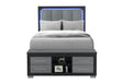 Emma Black/Grey Full Bed with LED and USB