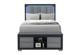Emma Black/Grey Full Bed with LED and USB
