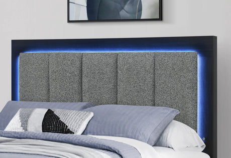 Emma Black/Grey Full Bed with LED and USB
