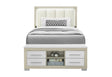 Emma Natural/White Full Bed with LED and USB