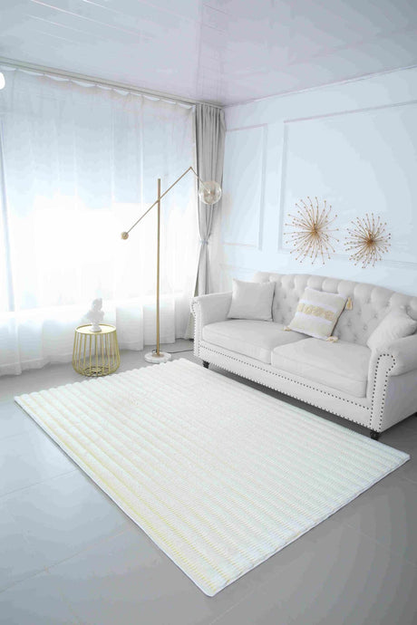 Flora Shaggy Rug Yellow