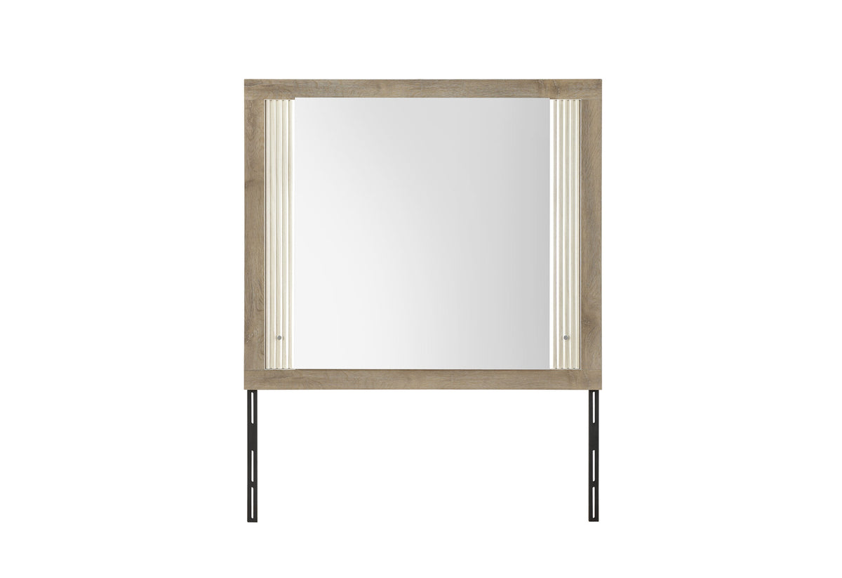 Gabriel Brown Mirror with LED