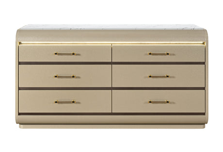 Genesis Gold Dresser with LED
