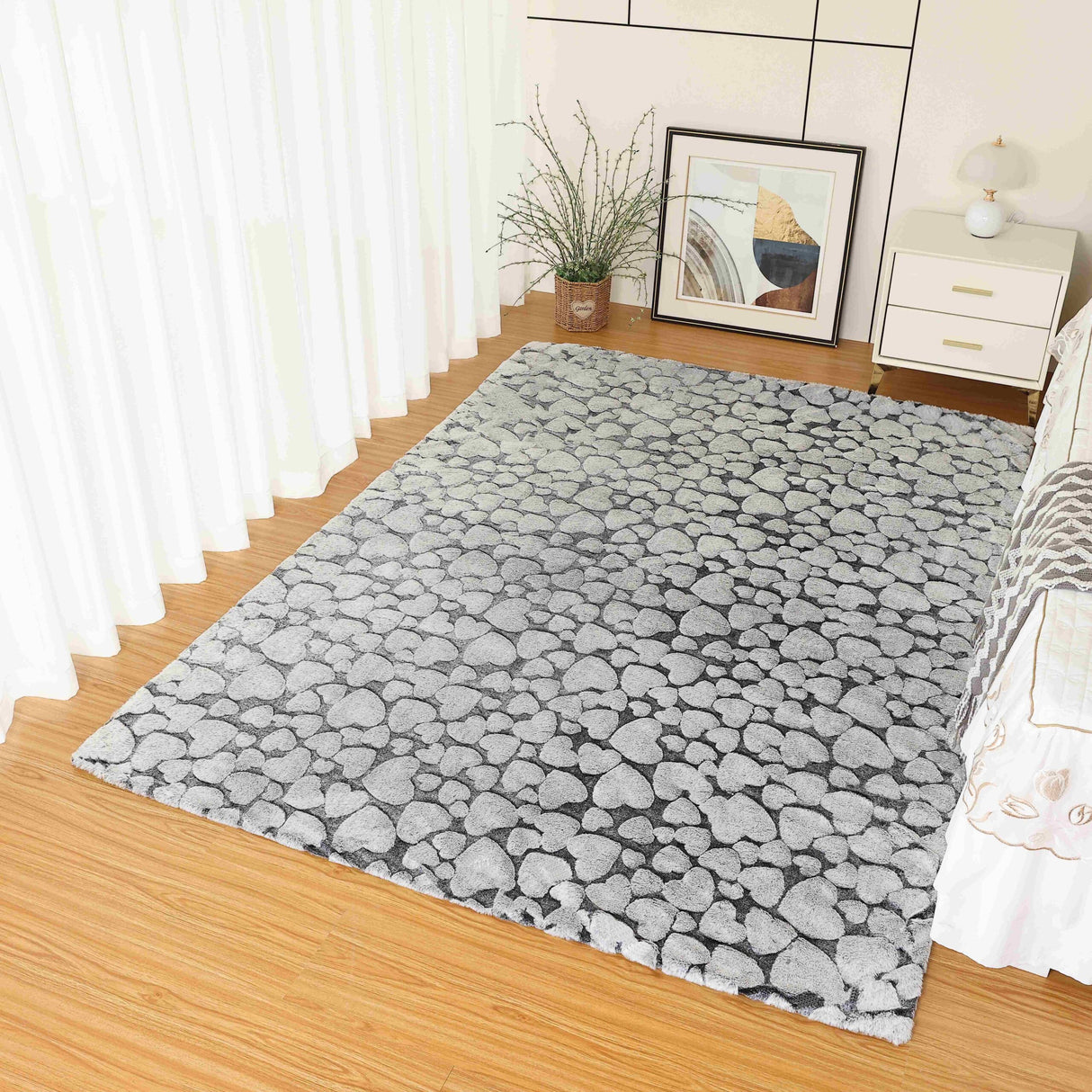 Vibe Shaggy Rug Hearts