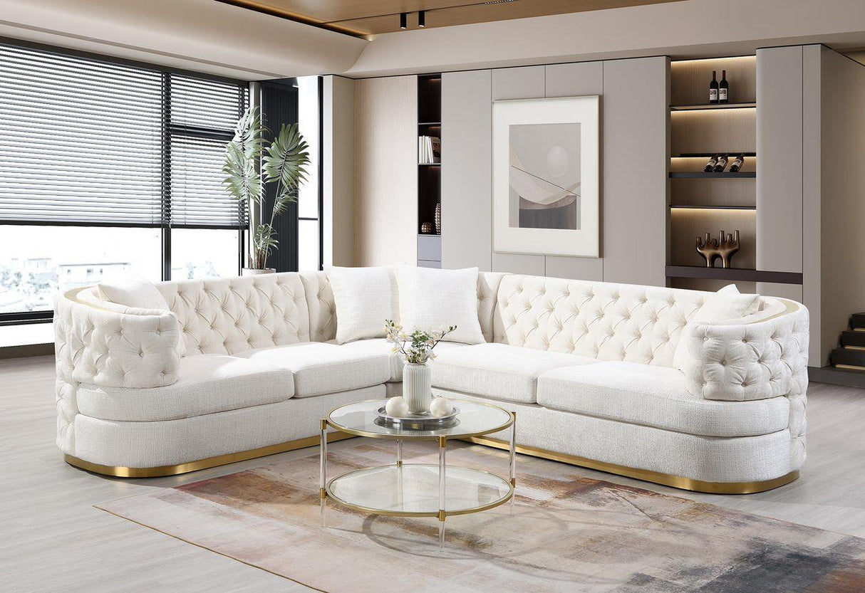 Left-Arm Facing Sofa - Cream