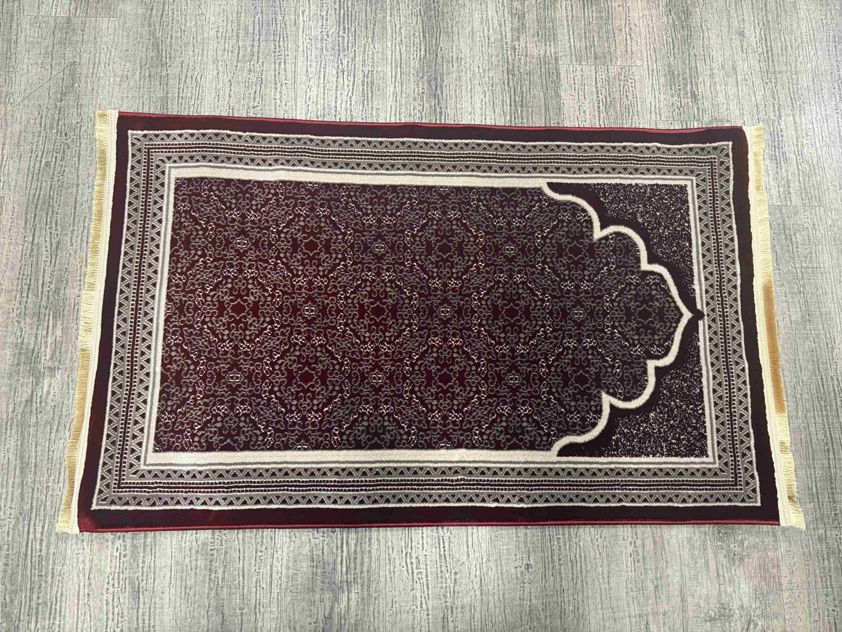 Casablanca Area Rug Prayer Rug Burgundy
