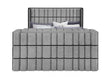 Isabella Grey King Bed with LED, TV Lift, Speaker and Fireplace