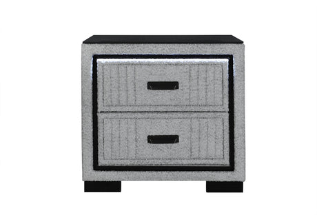 Isabella Grey Nightstand with LED