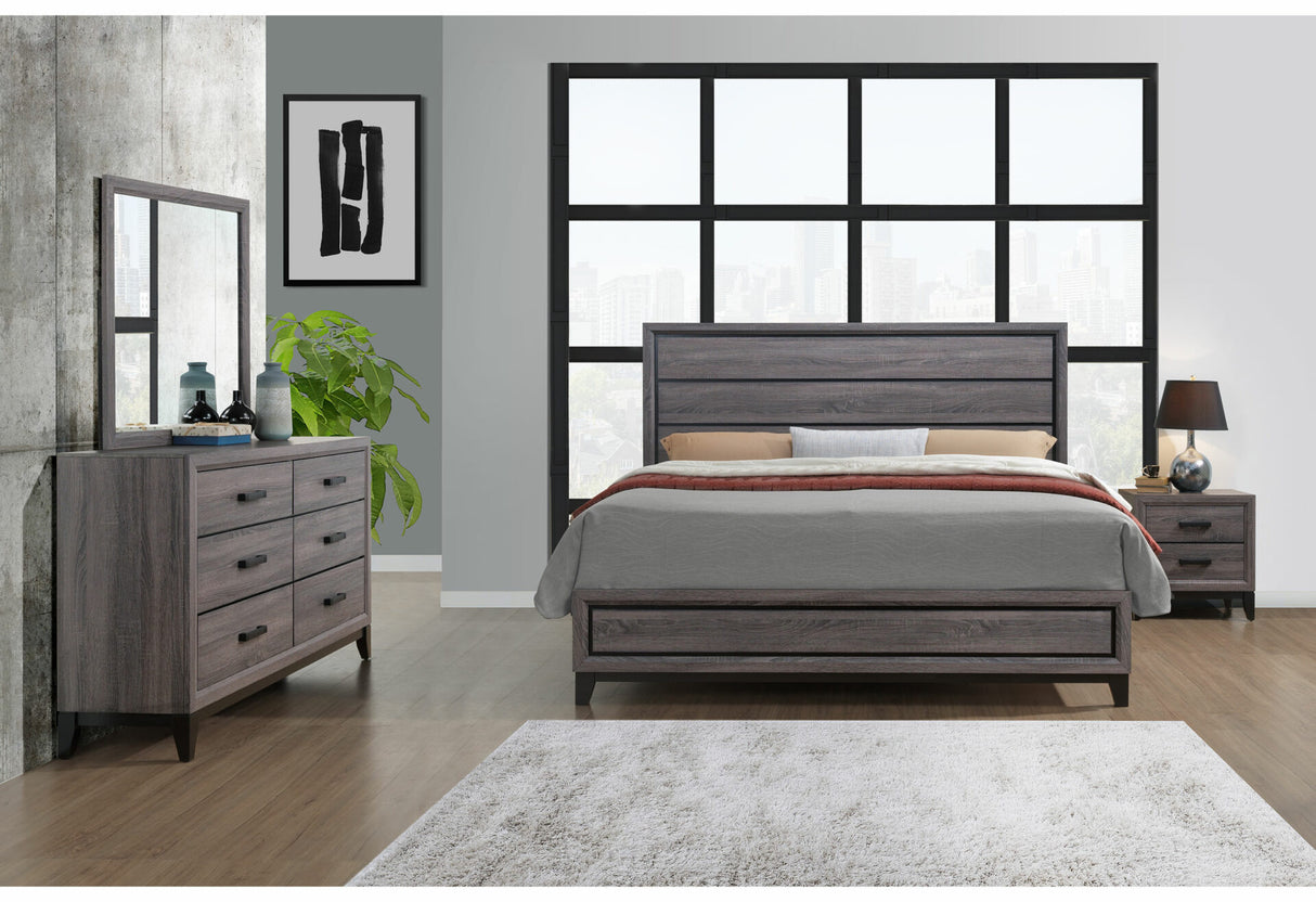 Kate Grey King Bed