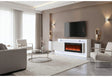 Aileen White 76 Entertainment Unit With Led Speakers Crystal Inserts And Pop Up Center Doors