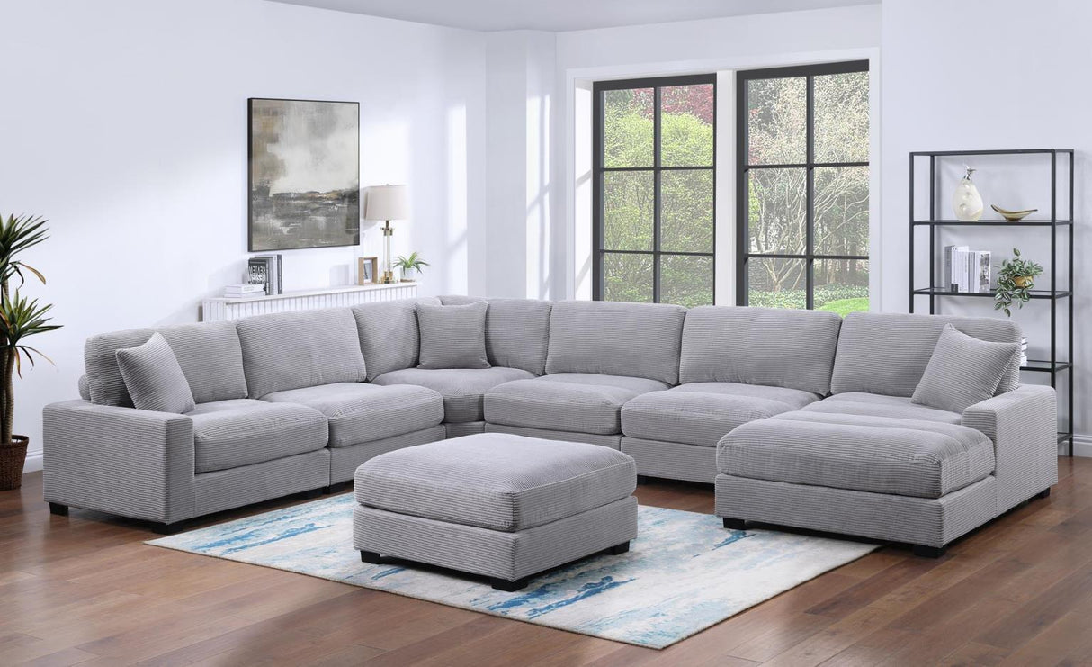 Violet Grey Ottoman