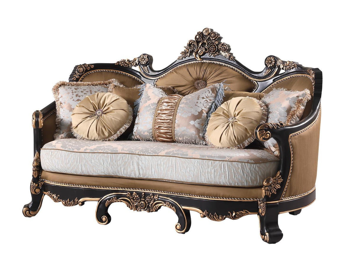 Roman White Loveseat