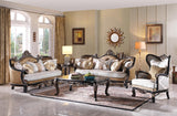 Roman White Loveseat