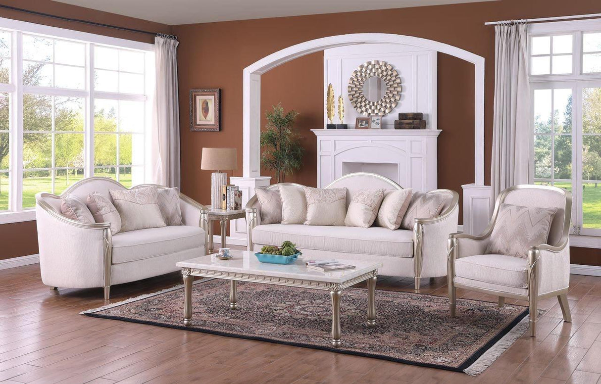 Grant White Loveseat
