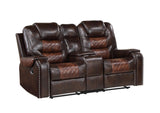 Harlow brown manual reclining loveseat