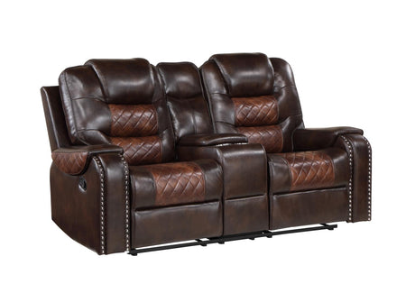 Harlow brown manual reclining loveseat