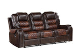 Harlow Brown Reclining Sofa