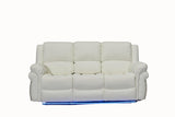 Cesar White Reclining Sofa