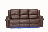 Cesar Manual Reclining Loveseat / Brown