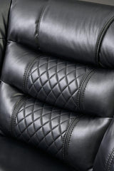 Victor Black 3 PC Reclining Sectional