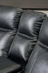 Jay Black 3 PC Reclining Sectional w/ LED