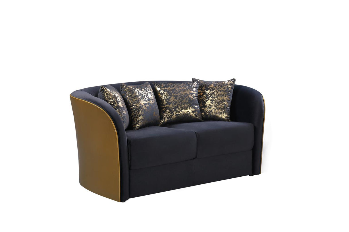 Orion Black Loveseat