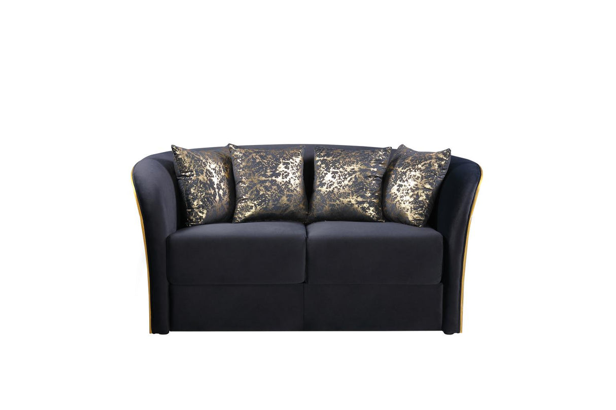 Orion Black Loveseat