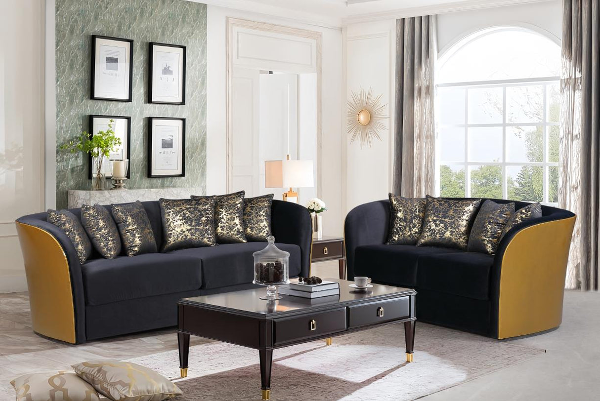 Orion Black Loveseat