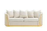 Luciana Cream 2-Piece (Sofa, Loveseat)