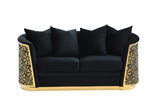 Luciana Black 2-Piece (Sofa, Loveseat)