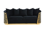 Luciana Black 2-Piece (Sofa, Loveseat)