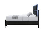 Lando Black King Bed with Continuous LED