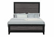 Lisbon Grey and Black Queen Bed