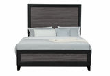 Lisbon Grey and Black Queen Bed