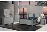Logan Silver Full Bed Group with LED and Speakers