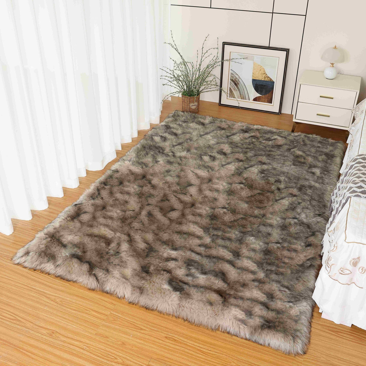 Lush Shaggy Rug Sand