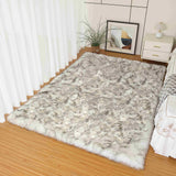 Lush Shaggy Rug Black-White