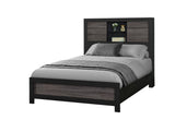 Lisbon Grey/Black Bookcase Full Bed Group