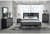 Lisbon Grey/Black Bookcase King Bed Group